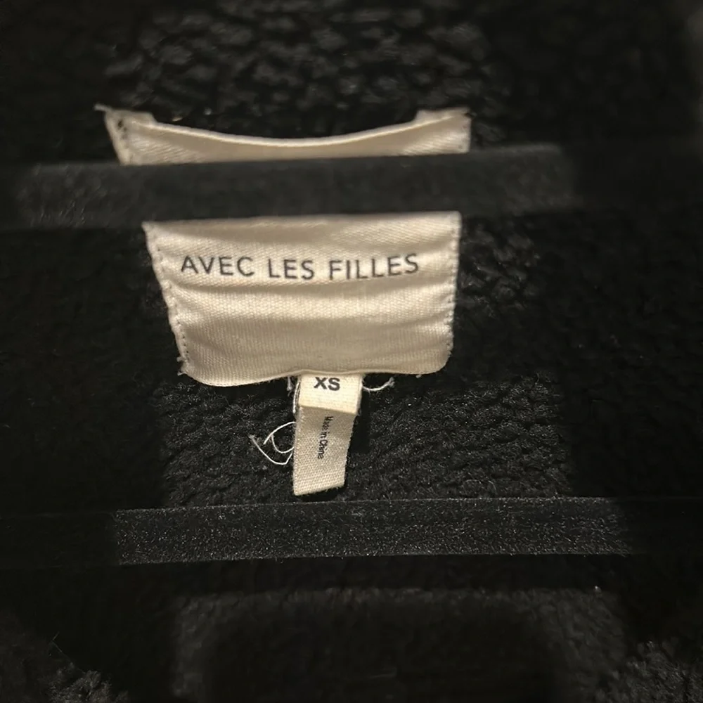 Avec Les Filles shearling biker jacket with an oversized fit - Picture 3 of 3